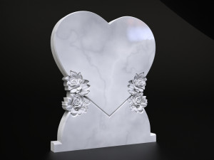 Heart Shaped Tombstone 3D Print Model