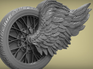 Winged wheel 3D-Druckmodell