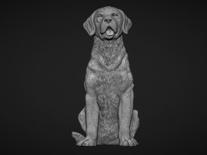 Dog Bas-relief 3D Print Model