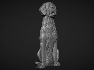 Dog Bas-relief 3D Print Model