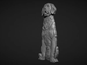 Dog Bas-relief 3D Print Model