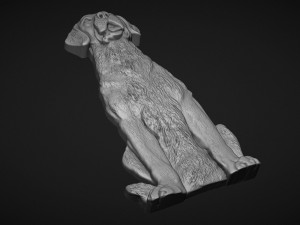 Dog Bas-relief 3D Print Model