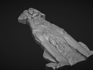 Dog Bas-relief 3D Print Model