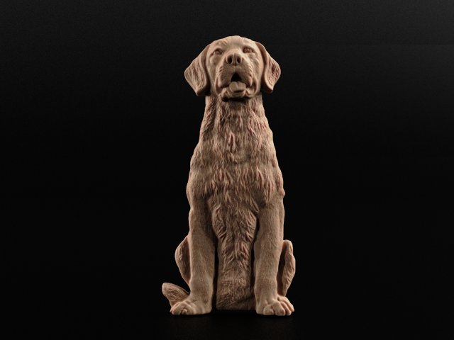 Dog Bas-relief 3D Print Model .c4d .max .obj .3ds .fbx .stl .blend 