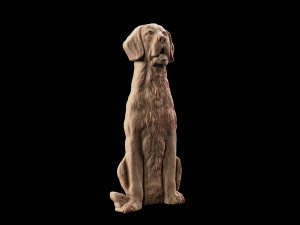 Dog Bas-relief 3D Print Model