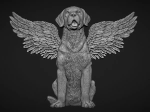 Winged Dog 3D Print Model