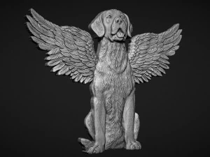 Winged Dog 3D Print Model
