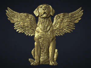 Winged Dog 3D Print Model