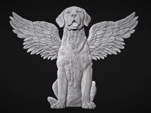 Winged Dog 3D Print Model