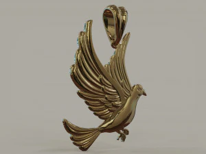 Dove Pendant 3D Print Model