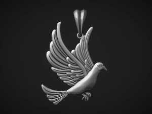 Dove Pendant 3D Print Model