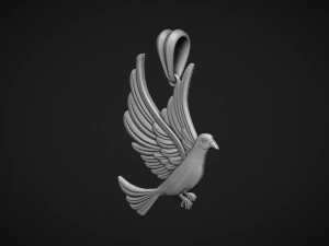 Dove Pendant 3D Print Model