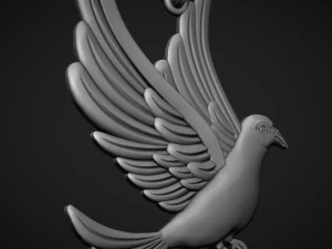 Dove Pendant 3D Print Model