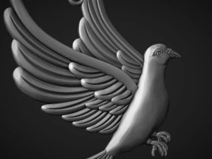 Dove Pendant 3D Print Model