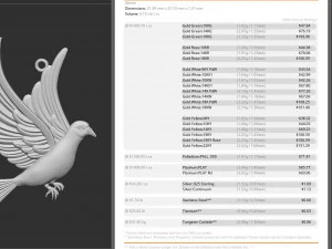 Dove Pendant 3D Print Model