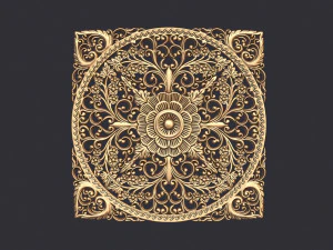 Ornamento de decoração esculpida Modelo de Impressão 3D