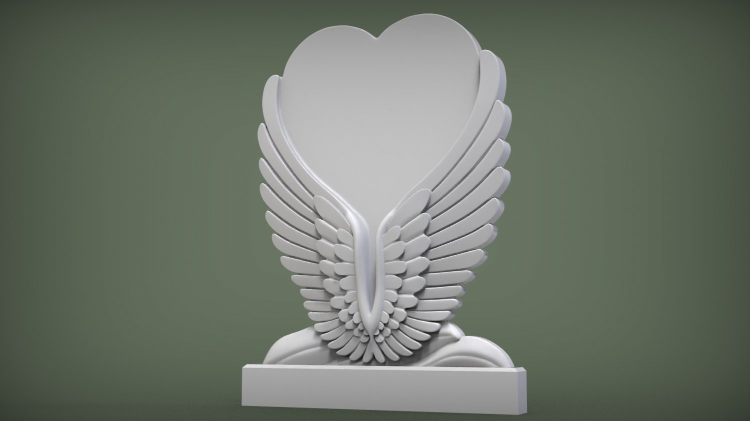 STL file Heart with wings - Love - February 💜・3D print design to  download・Cults