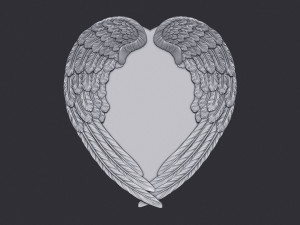 Angel Wings and Heart Modelo de Impressão 3D