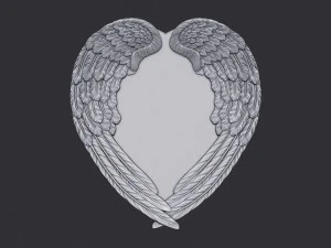 परी पंख और दिल 3D प्रिंट मॉडल