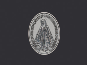 Virgen Milagrosa Miraculous Medal 3D 프린트 모델