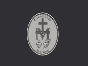 Virgen Milagrosa Miraculous Medal 3D 프린트 모델