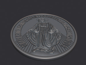 Virgen Milagrosa Miraculous Medal 3D 프린트 모델