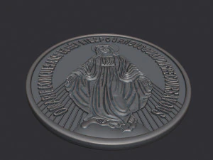 Virgen Milagrosa Miraculous Medal 3D Print Model