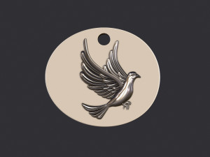 Dove Pendant 3D Print Model