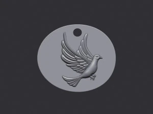 Dove Pendant 3D Print Model