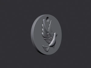 Dove Pendant 3D Print Model