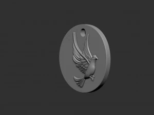 Dove Pendant 3D Print Model