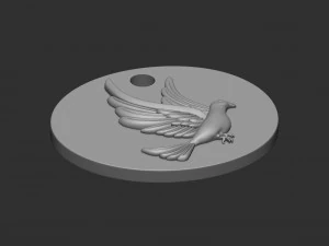 Dove Pendant 3D Print Model