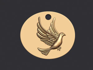Dove Pendant 3D Print Model
