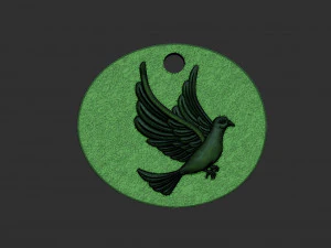 Dove Pendant 3D Print Model