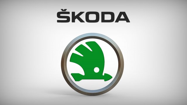 Skoda Logo 3D Принт Модель .c4d .max .obj .3ds .fbx .stl .blend 