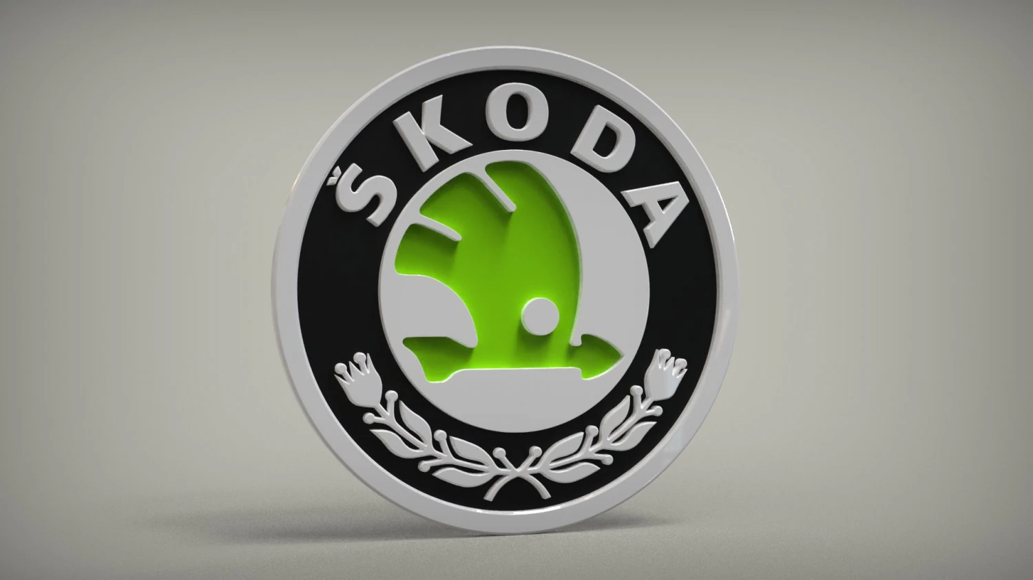 Skoda Logo 3D Print Model .c4d .max .obj .3ds .fbx .stl .blend 