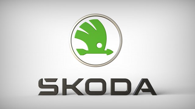 Skoda Logo 3Dプリントモデル .c4d .max .obj .3ds .fbx .stl .blend 