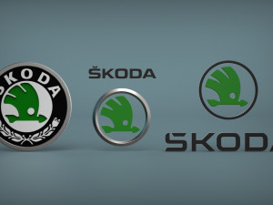 Skoda Logo Set 3D Print Model