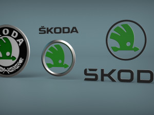Skoda Logo Set 3D Print Model