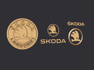 Skoda Logo Set 3D Print Model