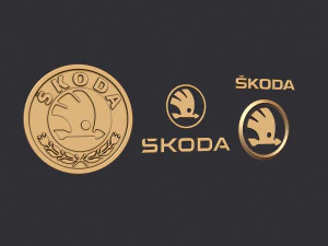 Skoda Logo Set 3D Print Model