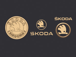Skoda Logo Set 3D Print Model
