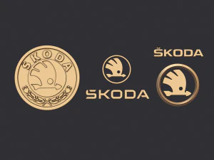 Skoda Logo Set 3D Print Model