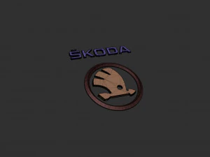 Skoda Logo Set 3D Print Model