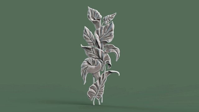 Lily flowers Model Cetak 3D .c4d .max .obj .3ds .fbx .stl .blend 
