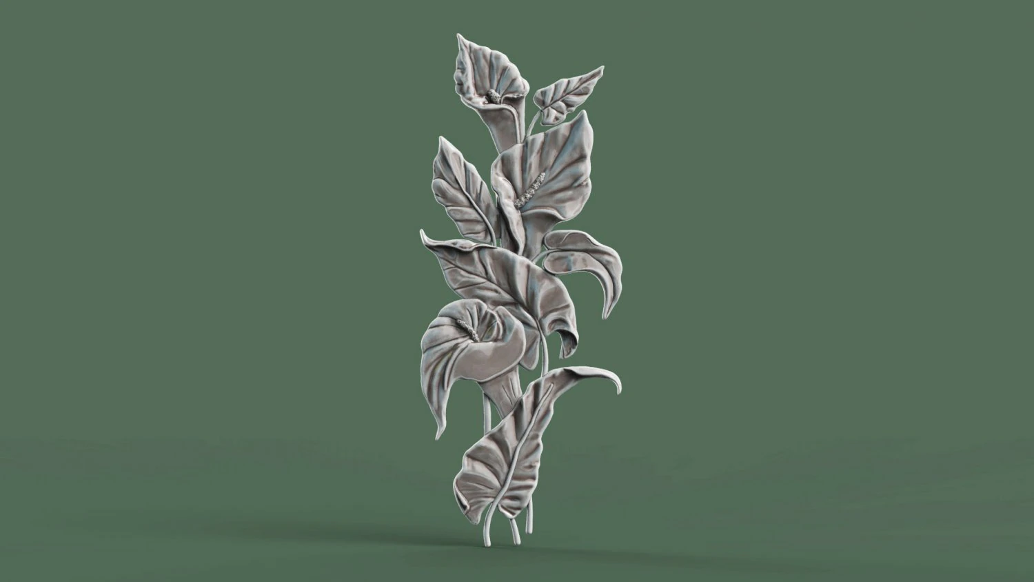 Lily flowers 3D Print Model .c4d .max .obj .3ds .fbx .stl .blend 