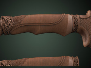 Lion Head Knife Handle Modelo de Impressão 3D