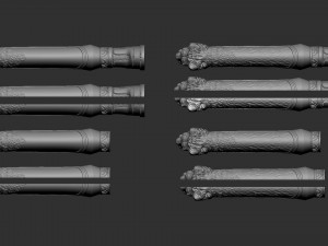 Lion Head Knife Handle Modelo de Impressão 3D