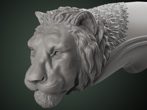 Lion Head Knife Handle Modelo de Impressão 3D