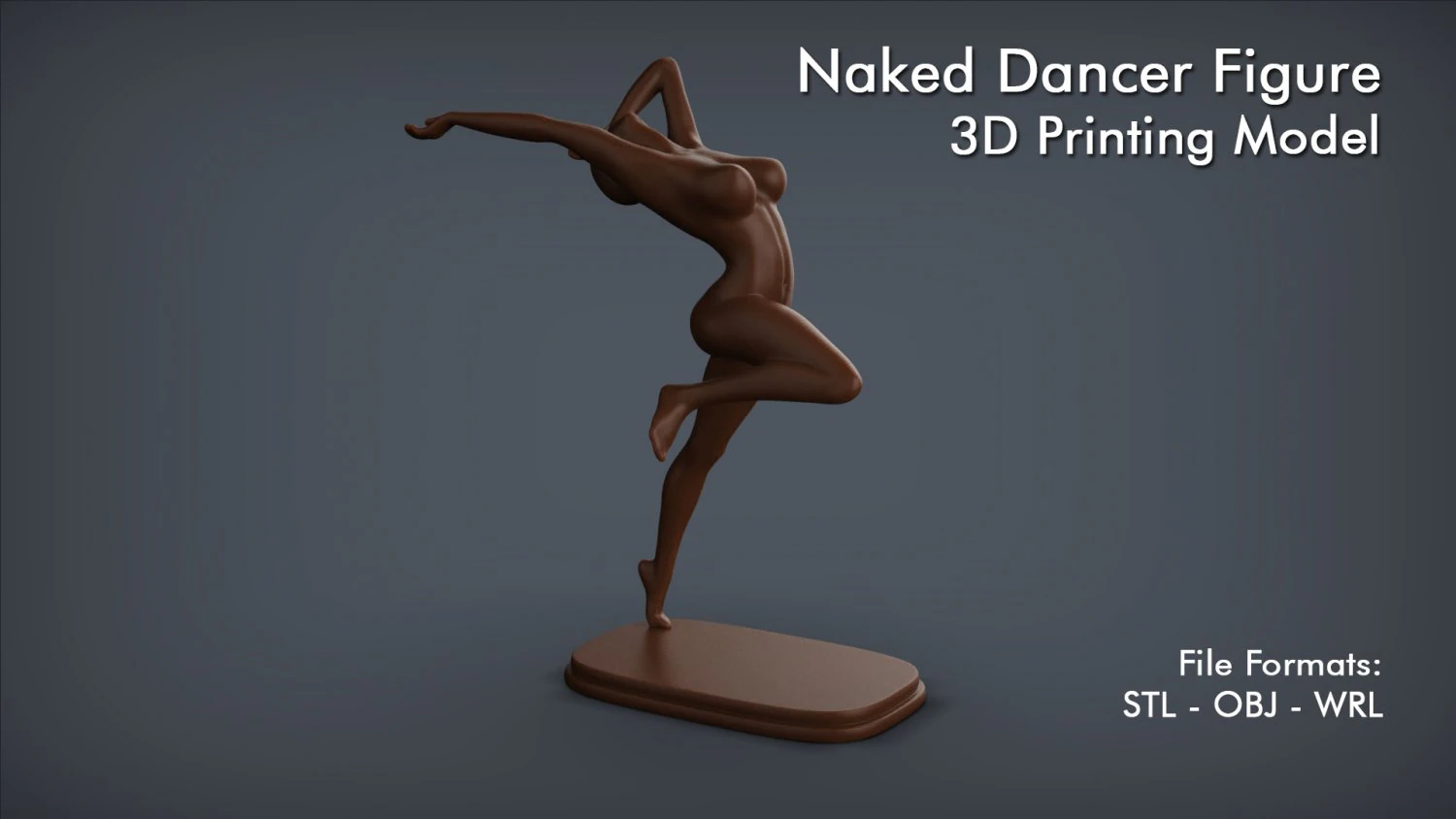 Female Dancer 3D Print Model .c4d .max .obj .3ds .fbx .stl .blend 